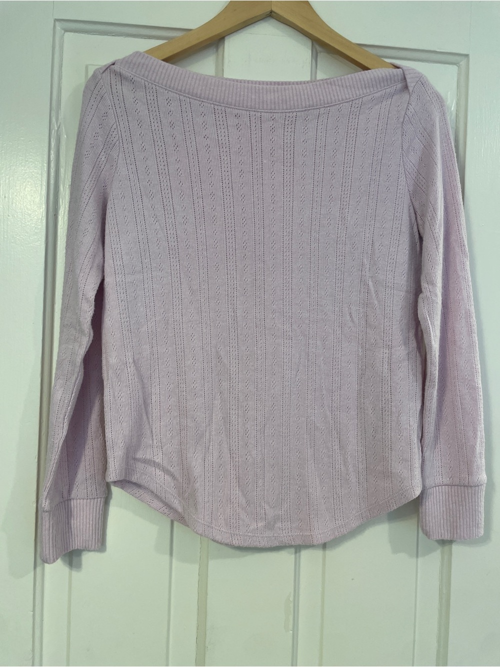 LOFT Lightweight Boatneck Sweater in Light Lavender Size M